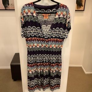 Tory Burch Multi Rainbow Colors Stretch Dress
